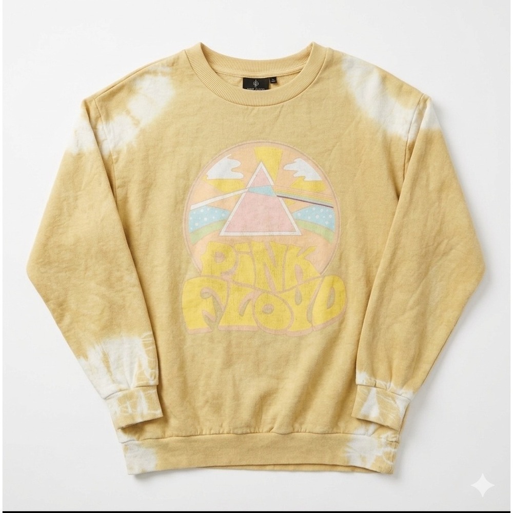 Daydreamer LA Pink Floyd Dark Side Moon Bleach Tie Dye Crewneck Sweatshirt Sz L